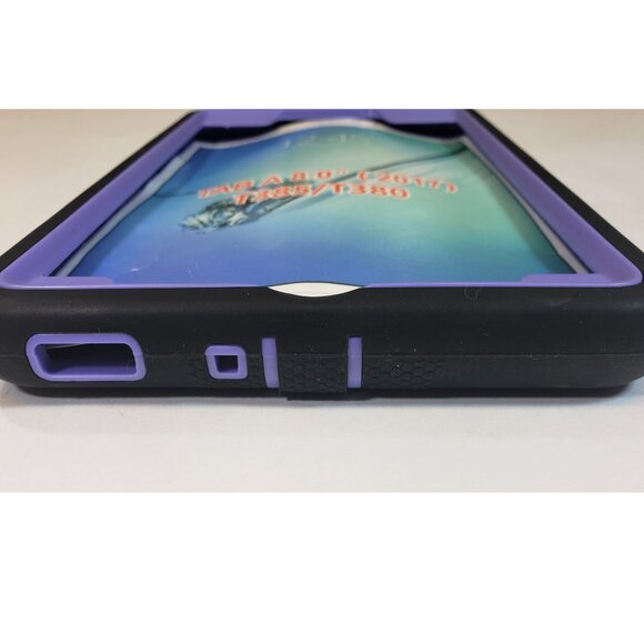 Purple & Black Cover Case For Samsung Galaxy Tab Tablet A 8.0 2017 T380 - Picture 3 of 6